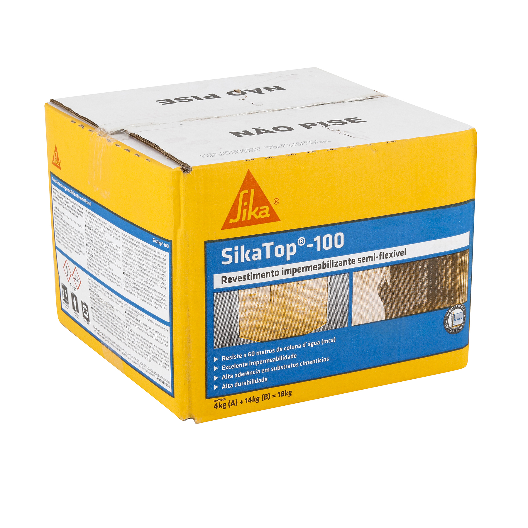 Sika SikaTop 100 Argamassa Polimérica Impermeabilizante Cinza 18 kg