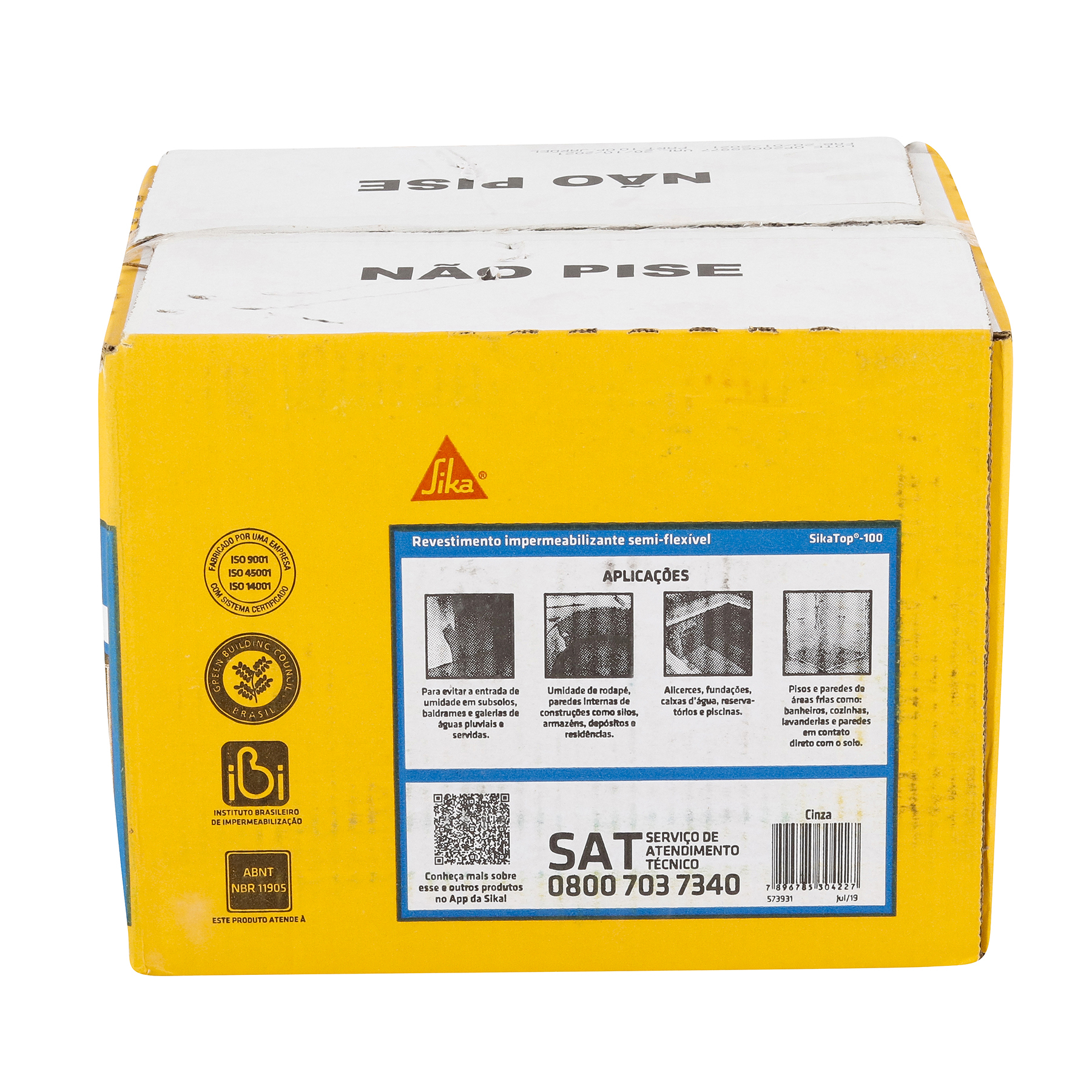 Sika SikaTop 100 Argamassa Polimérica Impermeabilizante Cinza 18 kg — foto 2
